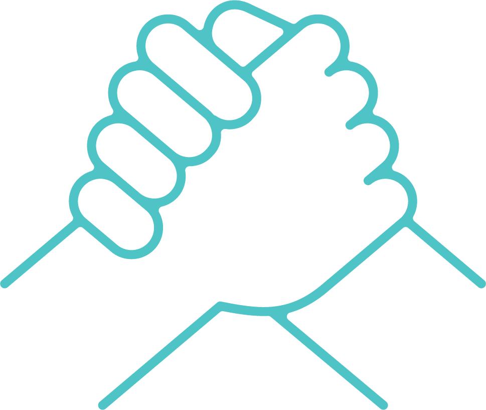 Hand and ball icon